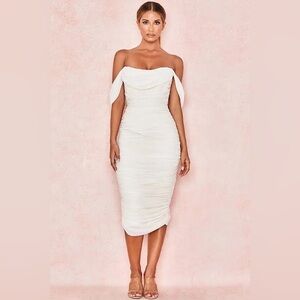 Rosedress Off Shoulder Ruched Bodycon Cocktail Party Dress